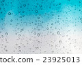 Water drops background. Water drops on glass window over blue sky 23925013