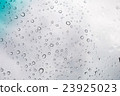 Water drops background. Water drops on glass window over blue sky 23925023