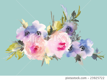 Flowers watercolor illustration Flowers watercolor illustration 23925722
