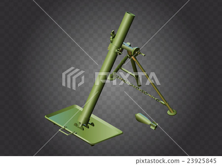 Mortar weapon isometric vector military 23925845