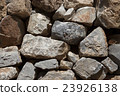 Wall from large stone textured basalt. 23926138