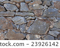 Wall from large stone textured basalt.  23926142
