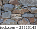 Wall from large stone textured basalt. 23926143