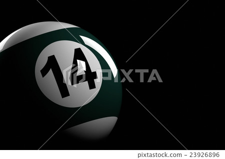Pool Ball Number 14, 3D Rendering 23926896