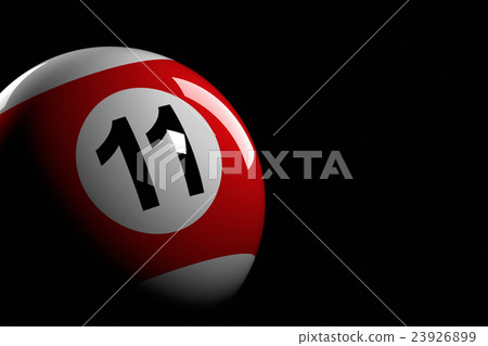 Pool Ball Number 11, 3D Rendering 23926899