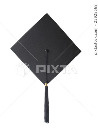Graduation hat on white background 23928568