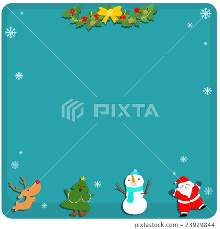 Cute Christmas symbol empty board vector 23929844