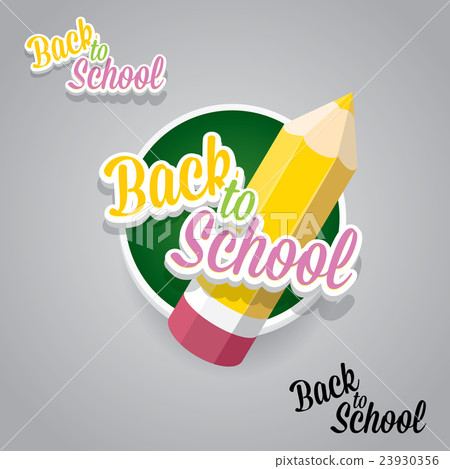pencil with text Back to school vector background. 23930356