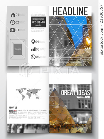 Set of business templates for brochure, magazine Set of business templates for brochure, magazine 23930357