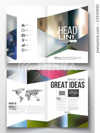 Stock Illustration: Set of business templates for brochure, magazine