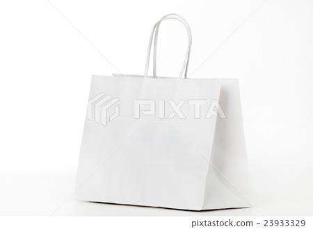 White shopping bag. White shopping bag. 23933329
