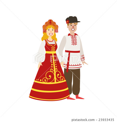 Couple In Russian National Clothes Couple In Russian National Clothes 23933435