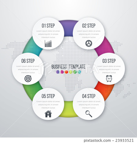 Infographic design with colored 23933521