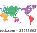 World map color-coded square 23933692