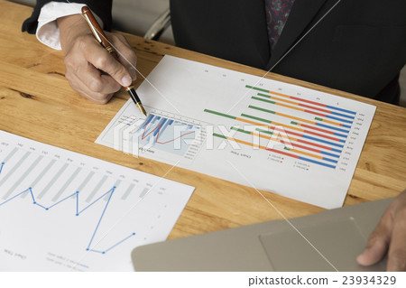 businessman working with document, laptop comp businessman working with document, laptop comp 23934329