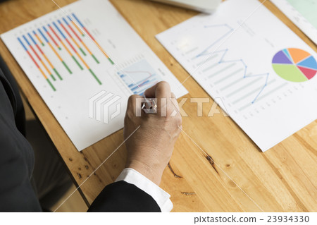 businessman working with document, laptop comp businessman working with document, laptop comp 23934330