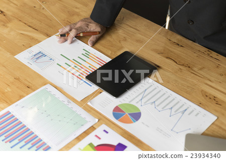 businessman working with document, tablet 23934340