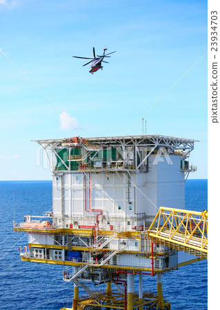 helicopter parking landing on offshore platform helicopter parking landing on offshore platform 23934703