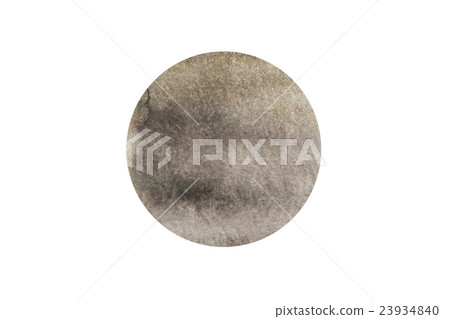 Golden gouache and black ink circle  23934840