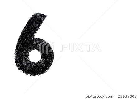 The black number 6 Isolated on white background The black number 6 Isolated on white background 23935005
