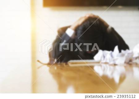 businessman with hand on head- upset, frustrate businessman with hand on head- upset, frustrate 23935112