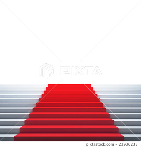 Stairs with red carpet Stairs with red carpet 23936235