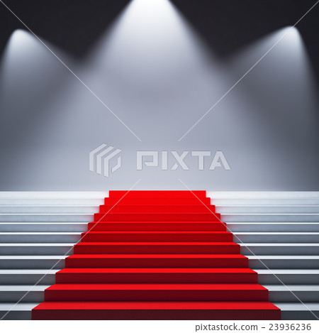 Stairs with red carpet 23936236
