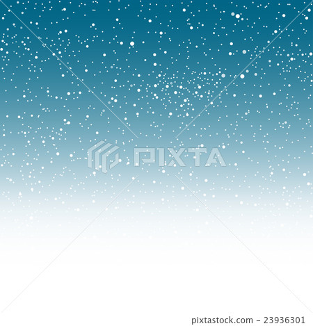 Vector white snow falling on blue background. - Stock Illustration ...
