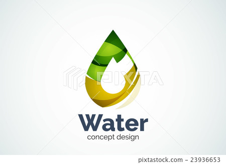 Abstract Business Company Water Drop Logo Template Stock Illustration