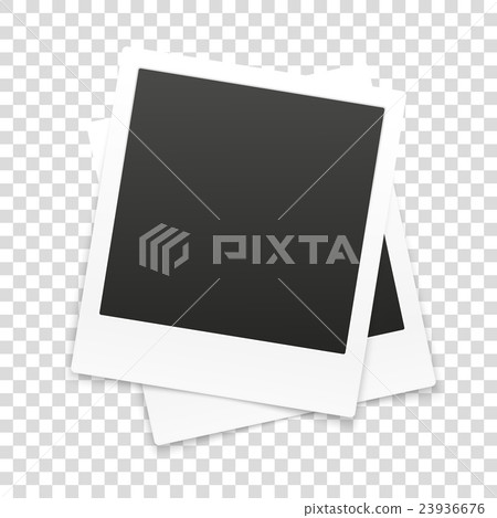 Vector paper frame isolated on transparent  23936676