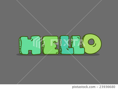 Color letters vector illustration. Hello concept 23936680