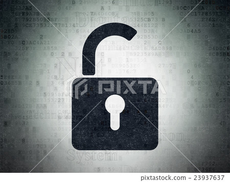Information concept: Opened Padlock on Digital Information concept: Opened Padlock on Digital 23937637