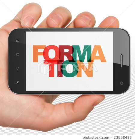 Education concept: Hand Holding Smartphone with Education concept: Hand Holding Smartphone with 23938435