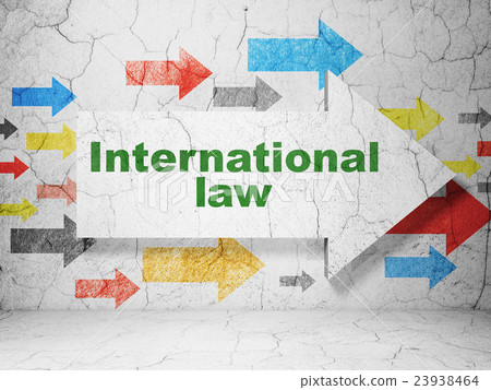 Politics Concept: Arrow With International Law On - Stock Illustration ...