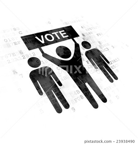 Politics concept: Election Campaign on Digital Politics concept: Election Campaign on Digital 23938490