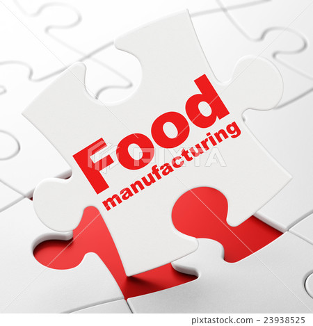 Industry concept: Food Manufacturing on puzzle Industry concept: Food Manufacturing on puzzle 23938525