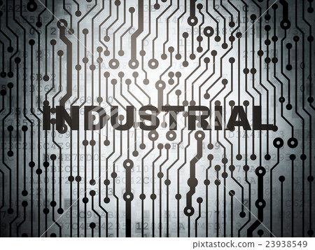 Industry concept: circuit board with Industrial 23938549