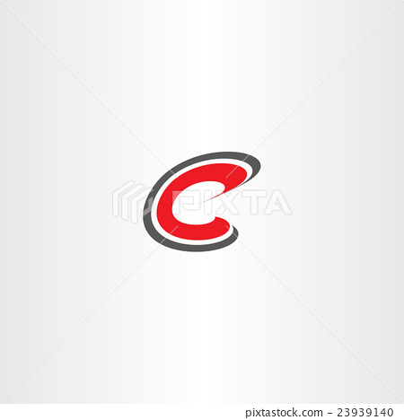 letter c red sign symbol vector icon logotype - Stock Illustration ...