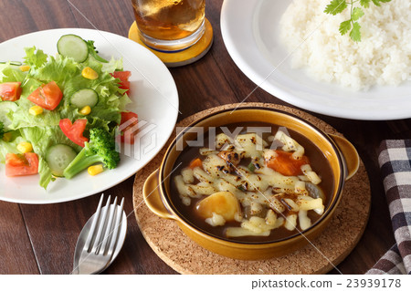 Cheese Curry Salad & Drink Set 23939178