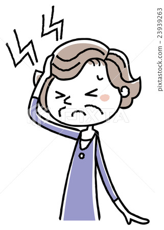 Senior woman: headache 23939263