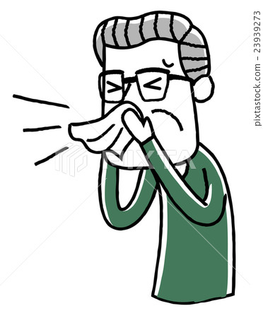 Senior male: sneezing 23939273