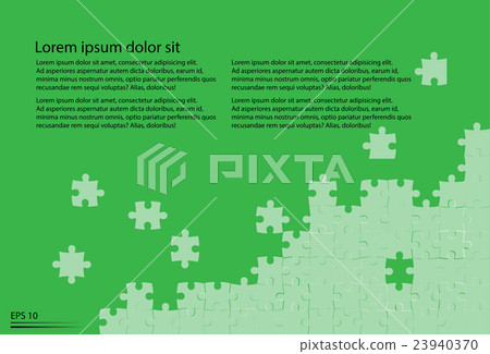Abstract puzzle with green background. 23940370
