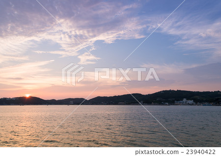Evening landscape of Okayama Prefecture Setouchi-shi Ushiwa Town Evening landscape of Okayama Prefecture Setouchi-shi Ushiwa Town 23940422