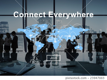 Connect Everywhere Global Network Worldwide Concept 23947883