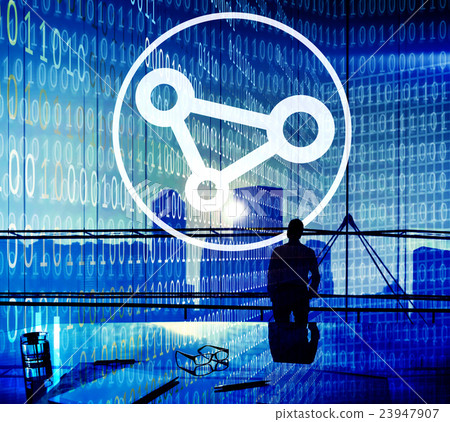 Business People Binary Code Sharing Technology Concept Business People Binary Code Sharing Technology Concept 23947907