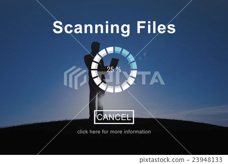 Scanning Files Security System Data Protection Technology Concept Scanning Files Security System Data Protection Technology Concept 23948133