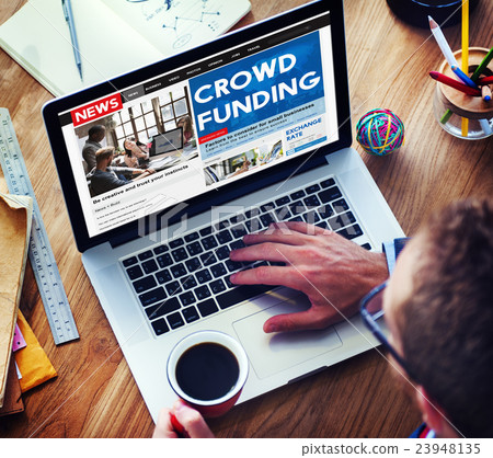 Crowd Funding Imvestment Funding Financial Concept Crowd Funding Imvestment Funding Financial Concept 23948135