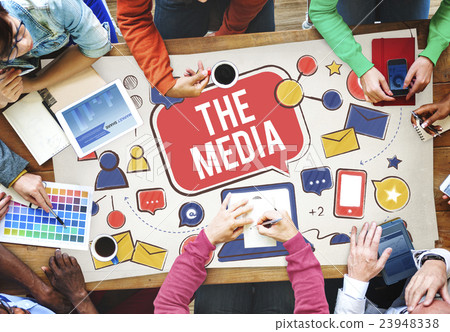 The Media Social Networking Online Connection Concept 23948338
