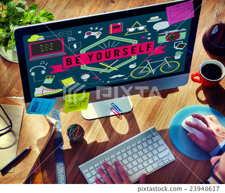 Be Yourself Self Esteem Confidence Encourage Motivation Concept Be Yourself Self Esteem Confidence Encourage Motivation Concept 23948617