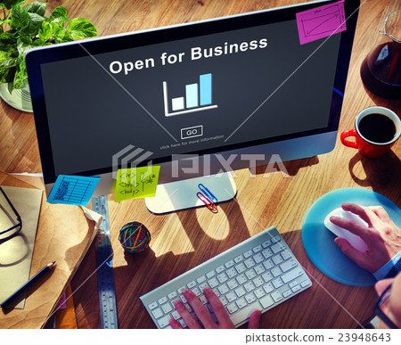 Open for Business Partnership Industry Concept 23948643